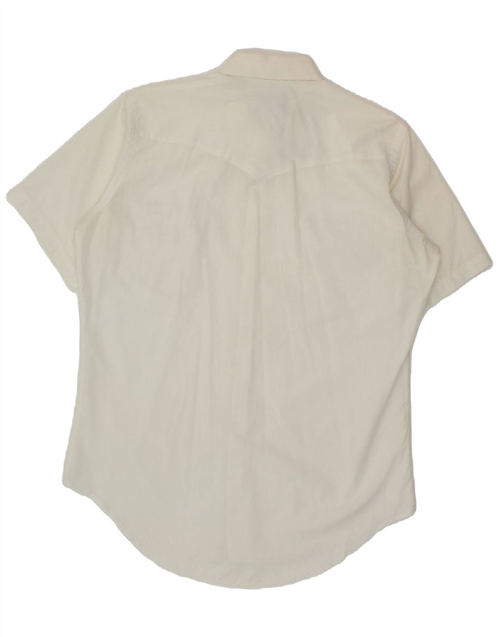 Camisa masculina de manga curta WRANGLER tamanho 16 grande algodão branco