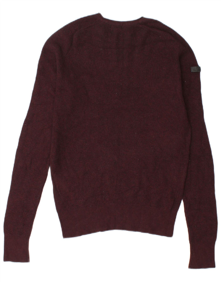 Suéter feminino Superdry com gola canoa e viscose marrom médio UK 12