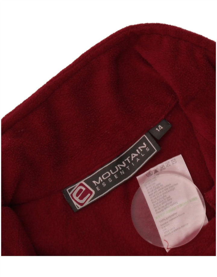 Jumper de lã feminino Mountain Essentials com zíper e pescoço Reino Unido 14 poliéster vermelho grande