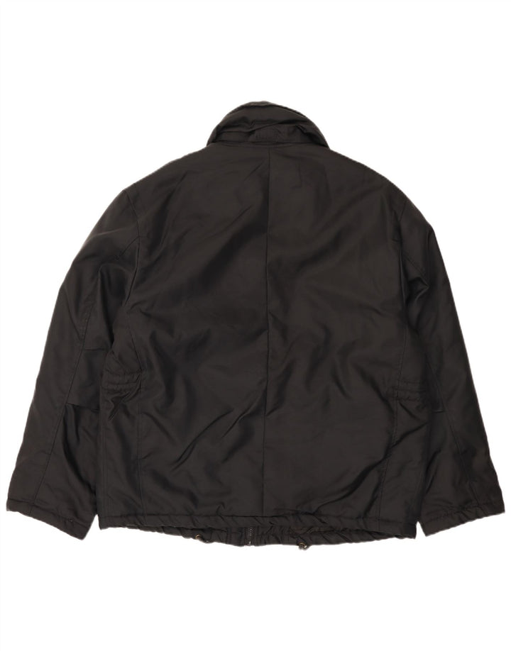 Jaqueta Duffle Masculina Vintage UK 40 Grande Nylon Preto