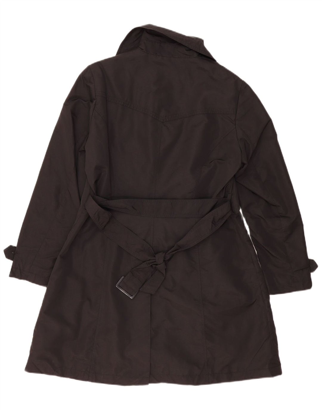 Casaco impermeável feminino Marks & Spencer Reino Unido 14 grande poliéster preto