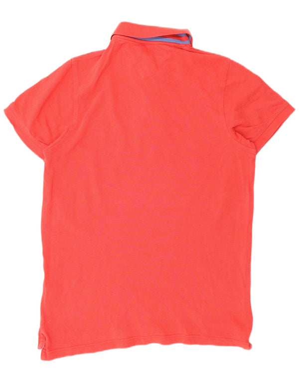 Camisa polo masculina Tommy Hilfiger Slim Fit pequena de algodão vermelho