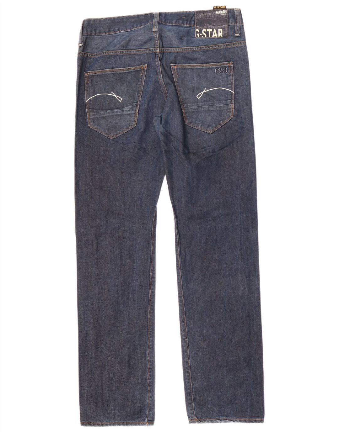 Jeans retos masculinos G-Star W31 L34 algodão azul marinho