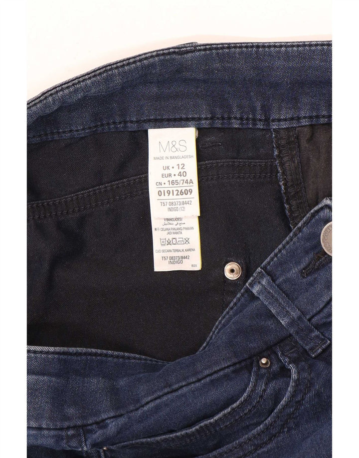 Calça jeans feminina Marks & Spencer UK 12 médio W30 L21 algodão azul