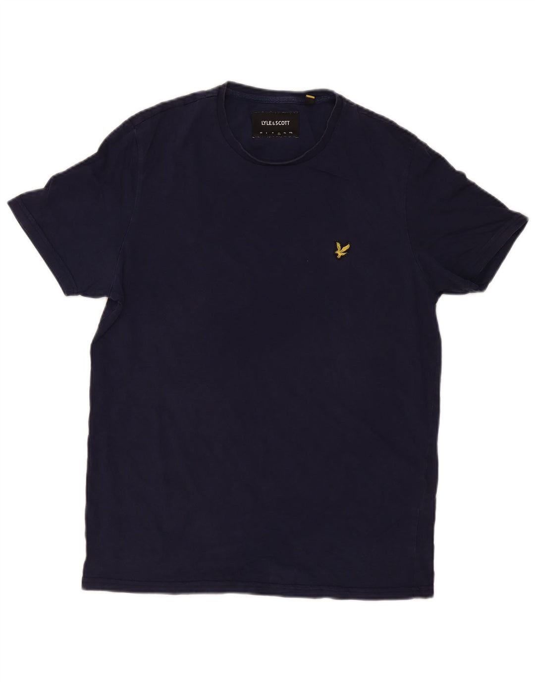 Camiseta masculina Lyle & Scott grande algodão azul marinho