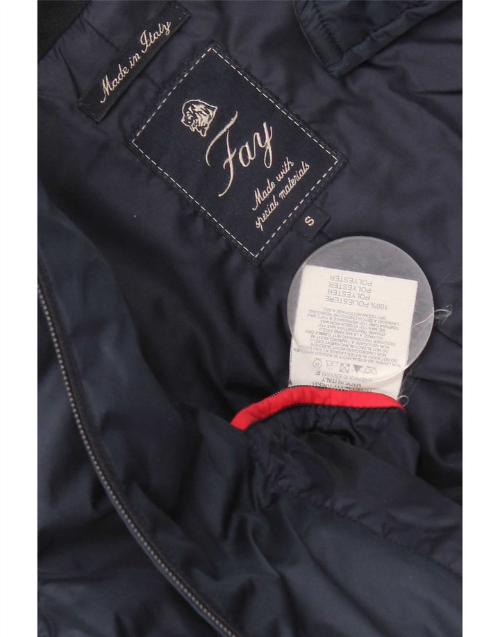 Jaqueta acolchoada masculina Fay UK 36 poliéster azul marinho pequeno