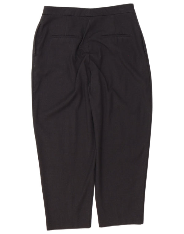 Zara Calça feminina casual cônica média W28 L25 poliéster cinza