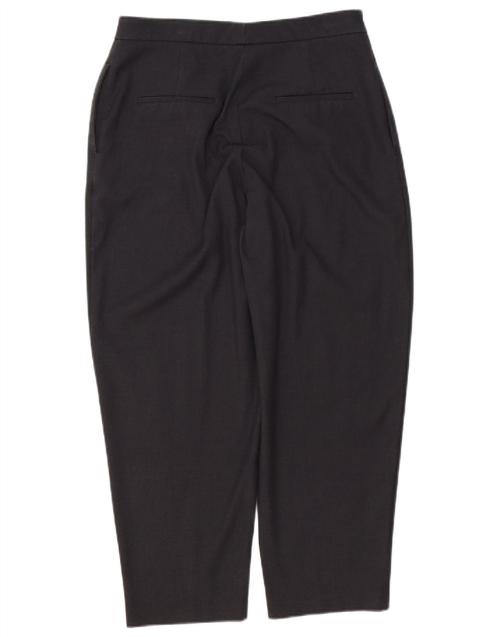 Zara Calça feminina casual cônica média W28 L25 poliéster cinza
