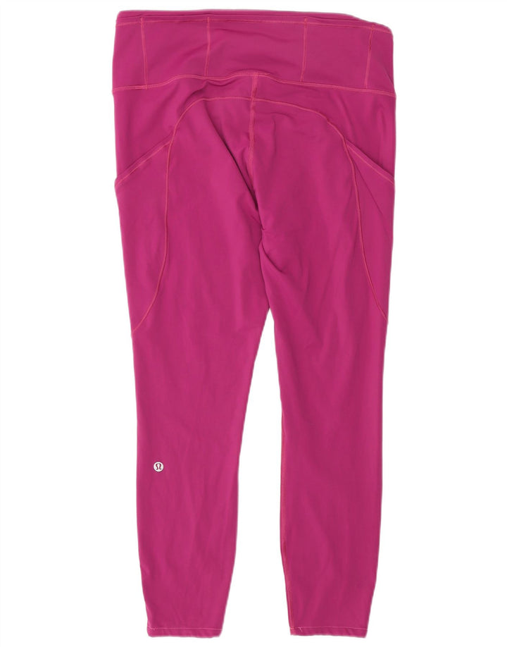 Lululemon Leggings Gráficos Femininos Reino Unido 10 Pequeno Nylon Rosa