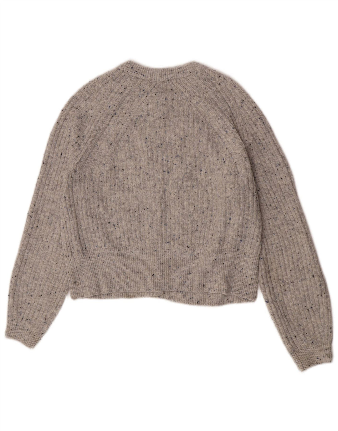 Suéter cardigã feminino Marks & Spencer Reino Unido 12 cinza médio manchado