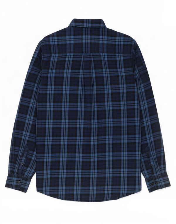 Camisa masculina de flanela Jack & Jones grande algodão xadrez azul marinho