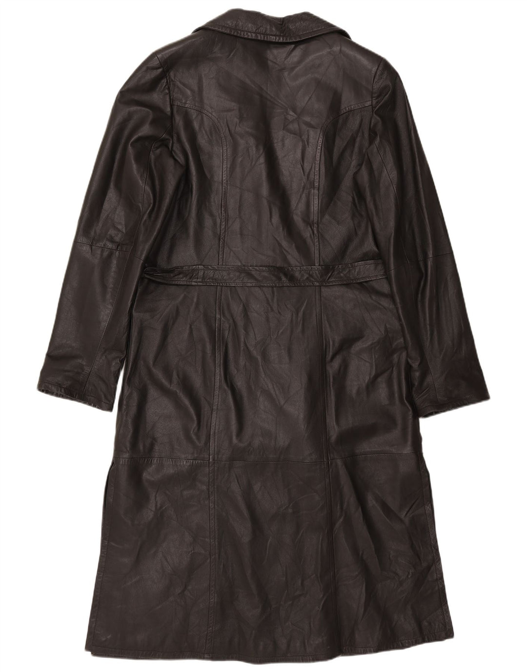 Casaco de couro feminino vintage IT 50 XL couro marrom