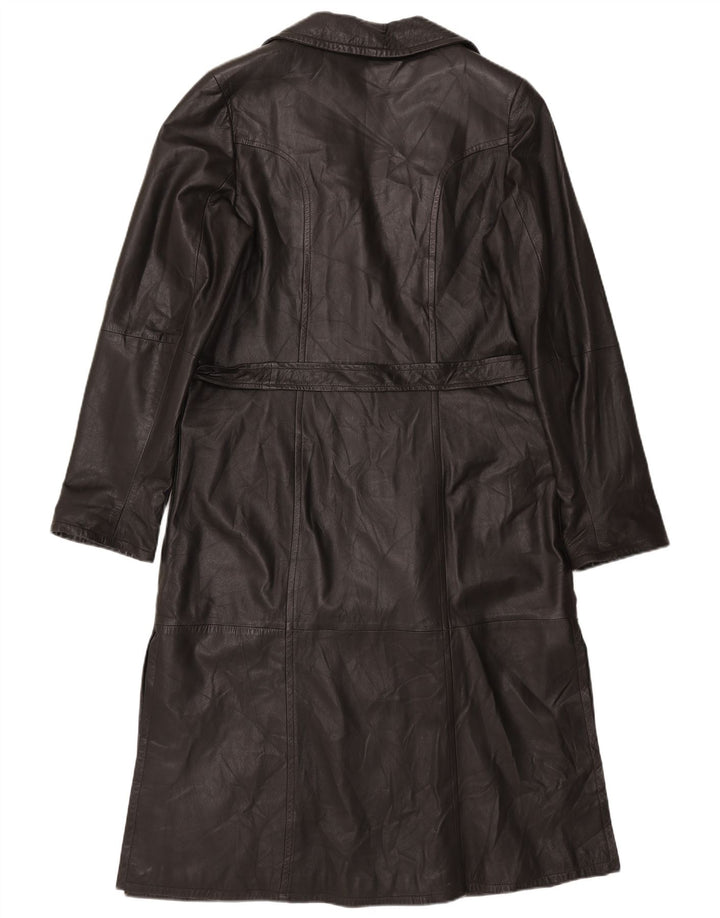 Casaco de couro feminino vintage IT 50 XL couro marrom