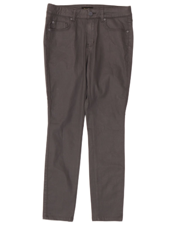 Calça casual justa feminina Massimo Dutti UE 38 pequena W28 L27 algodão cinza