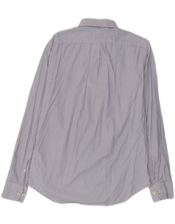 Camisa masculina Marlboro Classics Regular Fit grande algodão listrado azul