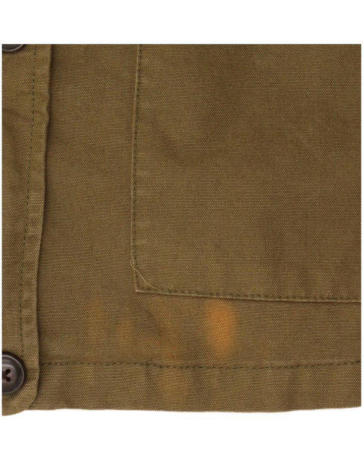 Jaqueta militar feminina Fat Face UK 12 algodão cáqui médio