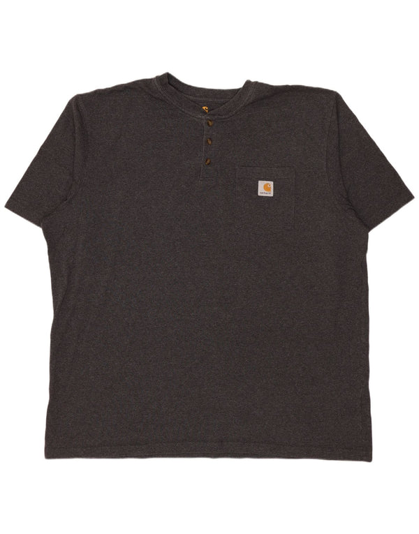 Camiseta masculina Carhartt Original Fit Top 2XL algodão manchado cinza