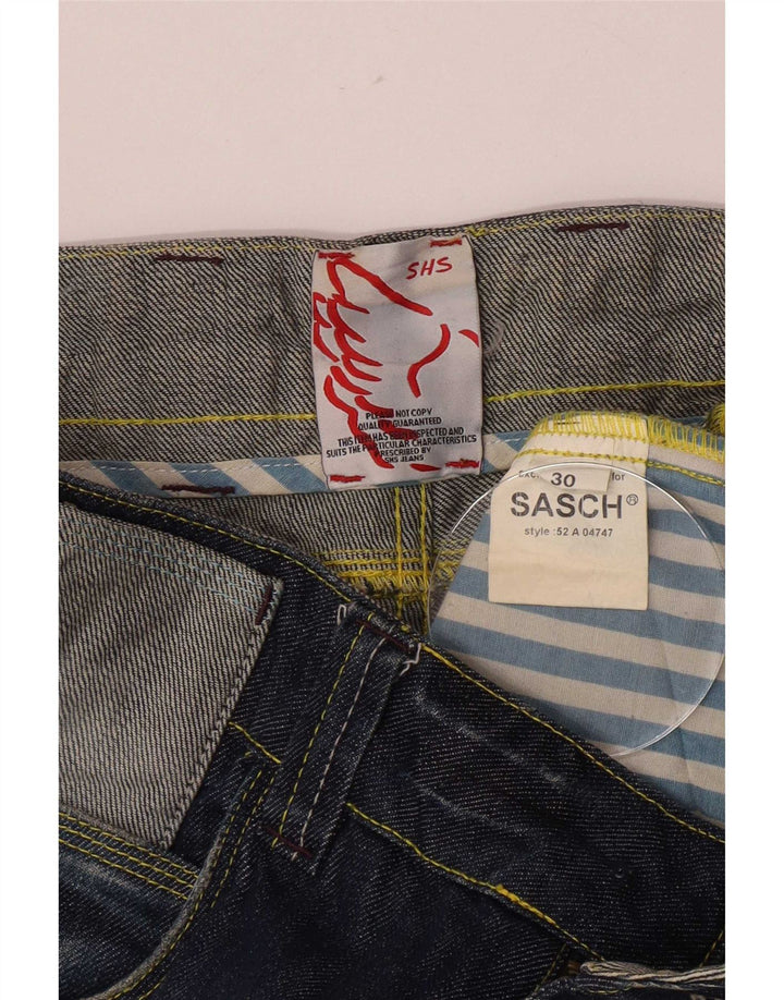 Sasch Capri Jeans Feminino W30 L18 Azul Algodão