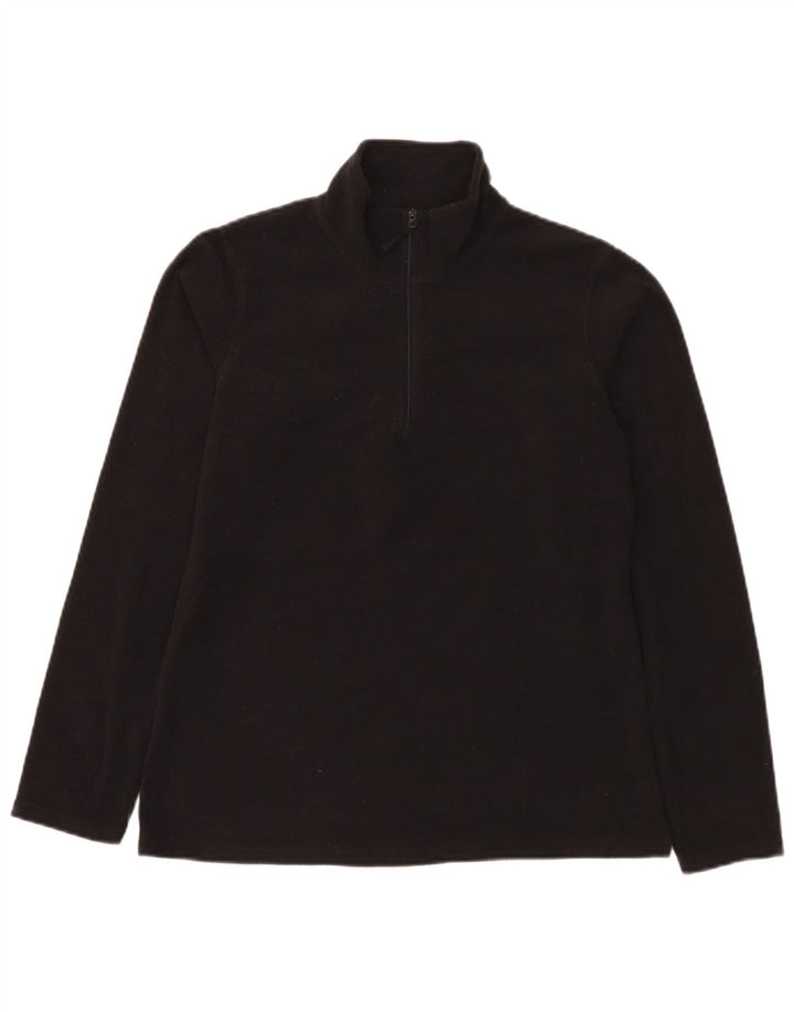 Suéter de lã feminino Mountain Warehouse com zíper e gola UK 14 médio preto