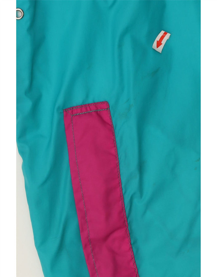 Jaqueta de chuva masculina Marcel Clair UK 36 pequeno bloco colorido multicolorido