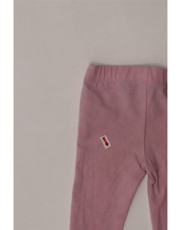 Leggings RALPH LAUREN para meninas de 9 a 12 meses de algodão rosa