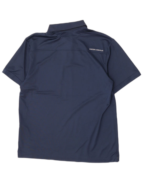 Camisa polo masculina Under Armour Heat Gear grande azul marinho