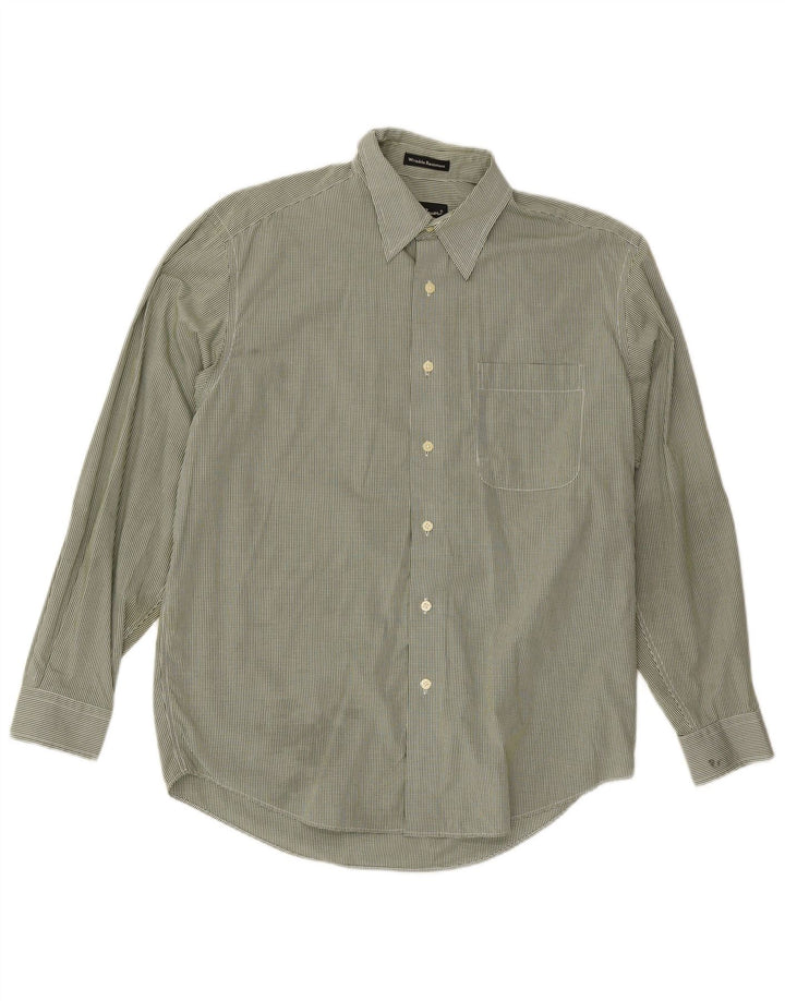 Camisa masculina Eddie Bauer clássica de algodão guingão verde médio