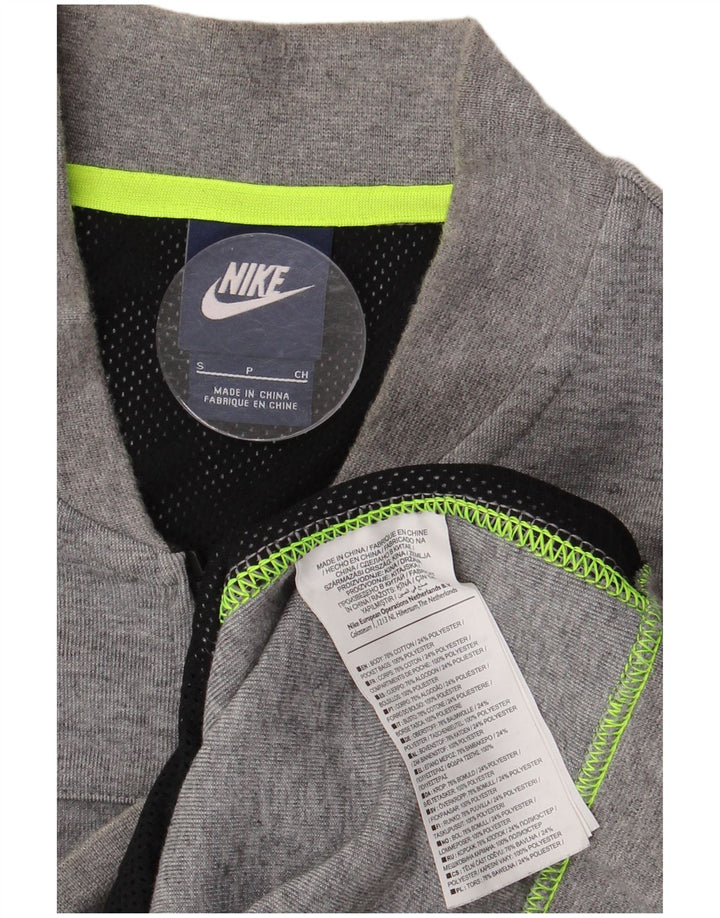 NIKE Mens Tracksuit Top Jacket Pequeno Algodão Cinza