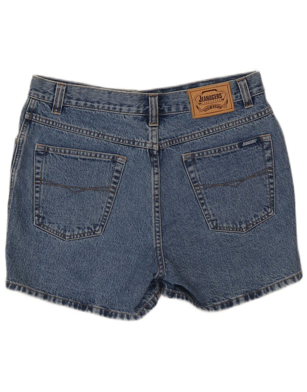 Shorts jeans feminino Jeanagers W33 grande algodão azul