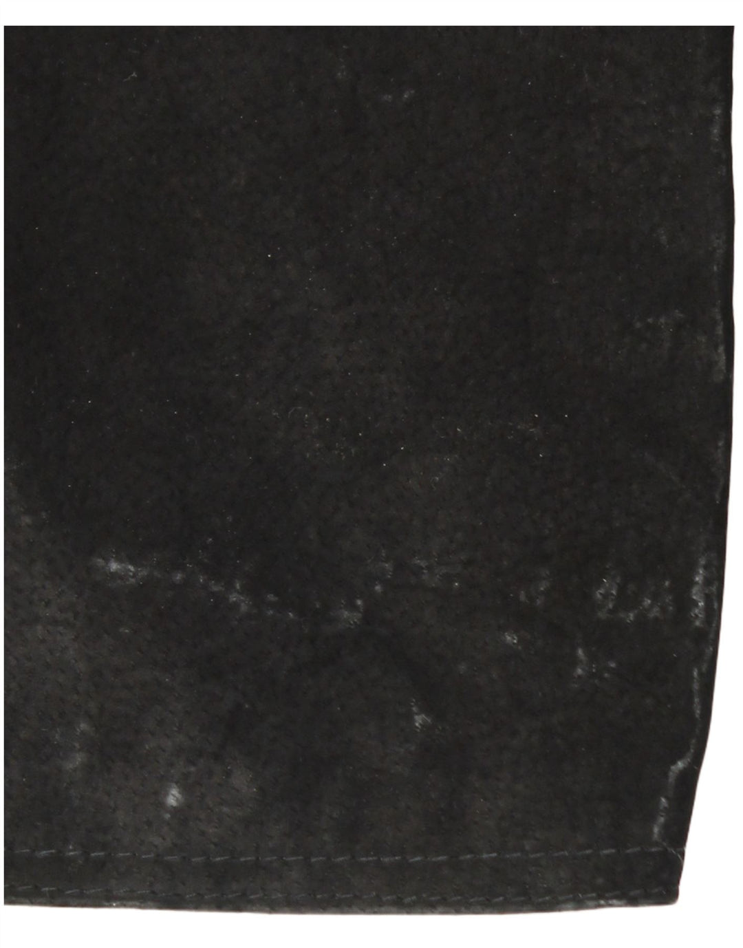 Calça feminina VINTAGE de camurça cônica W26 L30 preta