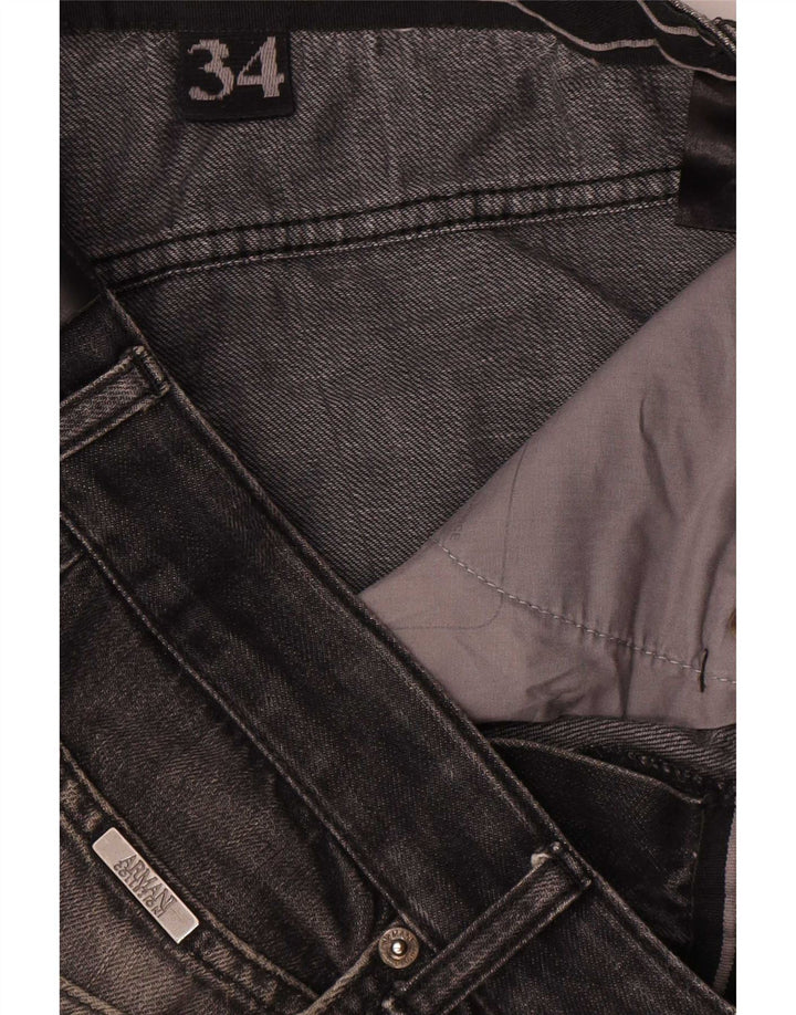 Calça jeans masculina Armani Bootcut W34 L31 cinza