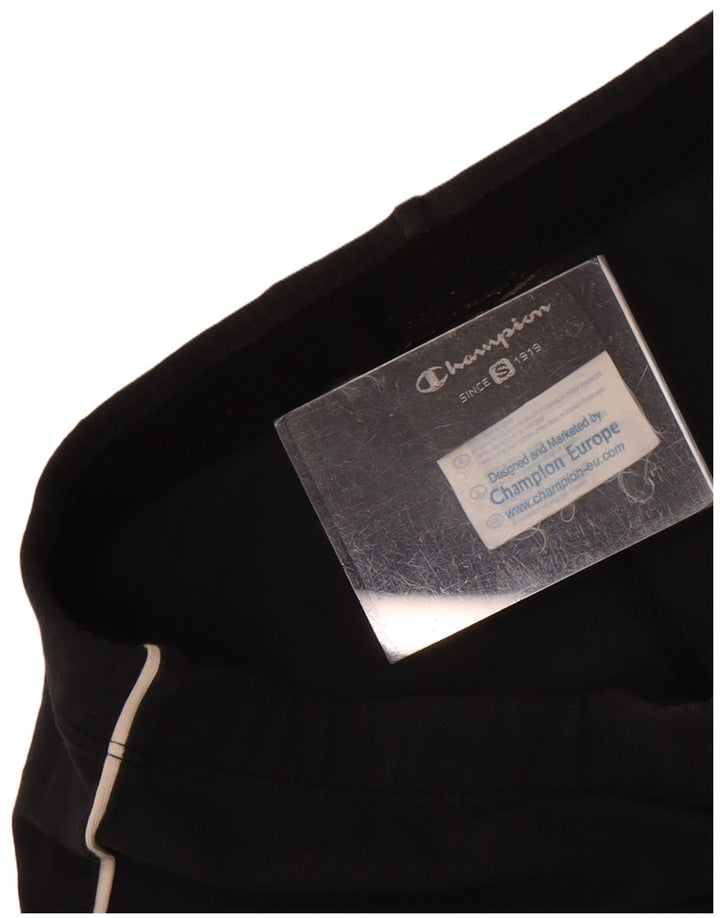 Calça de treino feminina Champion UK 8 pequena algodão preto