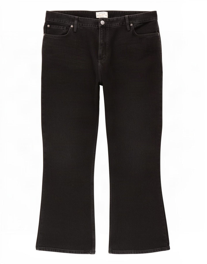 Calça jeans masculina Fat Face Bootcut W42 L31 algodão preto