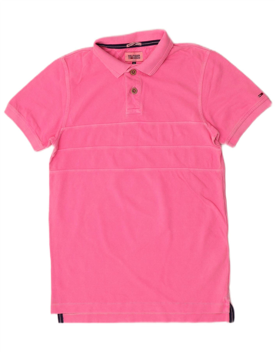 Camisa polo masculina Tommy Hilfiger médio algodão rosa