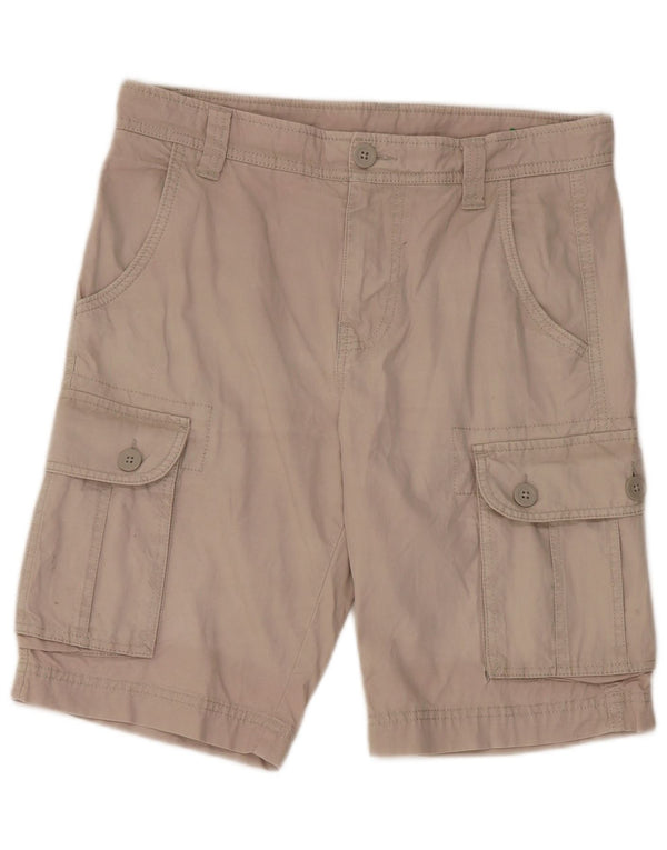 Benetton Mens Cargo Shorts IT 44 XS W30 Cinza Algodão