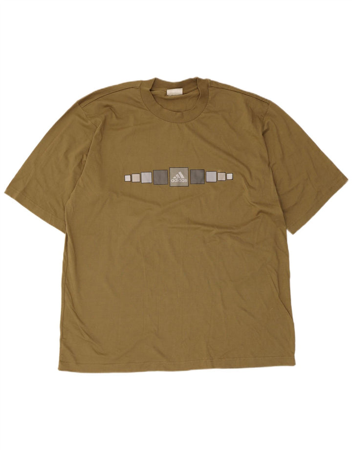 Adidas Mens Graphic T-Shirt Top Grande Caqui