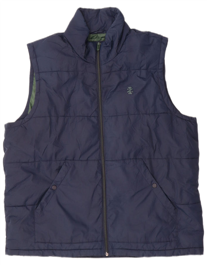 Colete acolchoado masculino IZOD UK 42 XL poliéster azul marinho