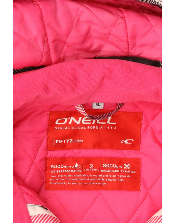 Jaqueta de esqui feminina O'Neill UK 18 XL poliéster xadrez multicolorido