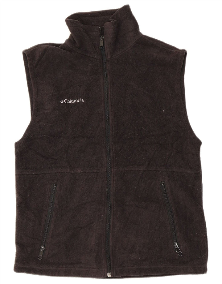 Columbia Mens Fleece Gilet UK 36 Pequeno Poliéster Cinza