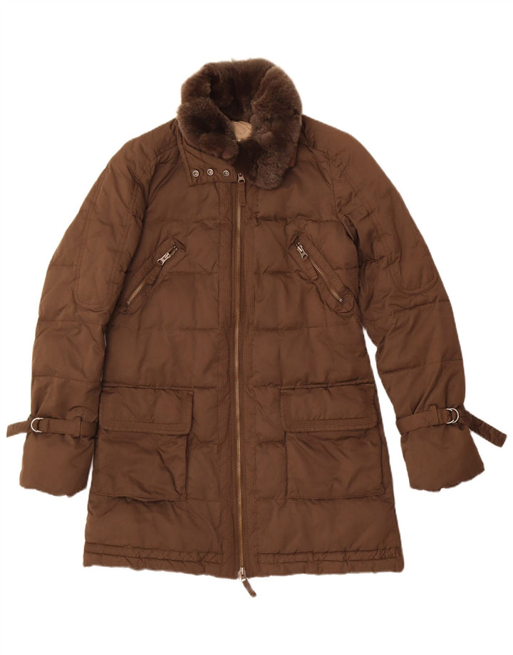 Casaco acolchoado feminino Marlboro Classics EU 40 poliéster marrom médio