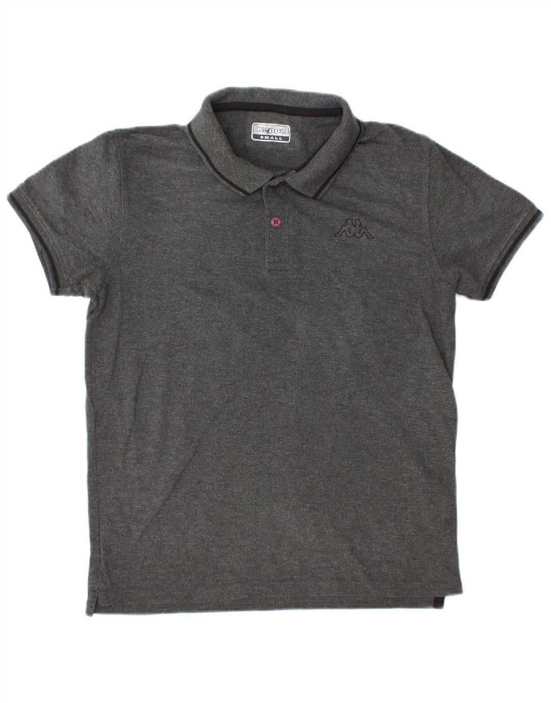 Camisa polo masculina Kappa pequena algodão cinza