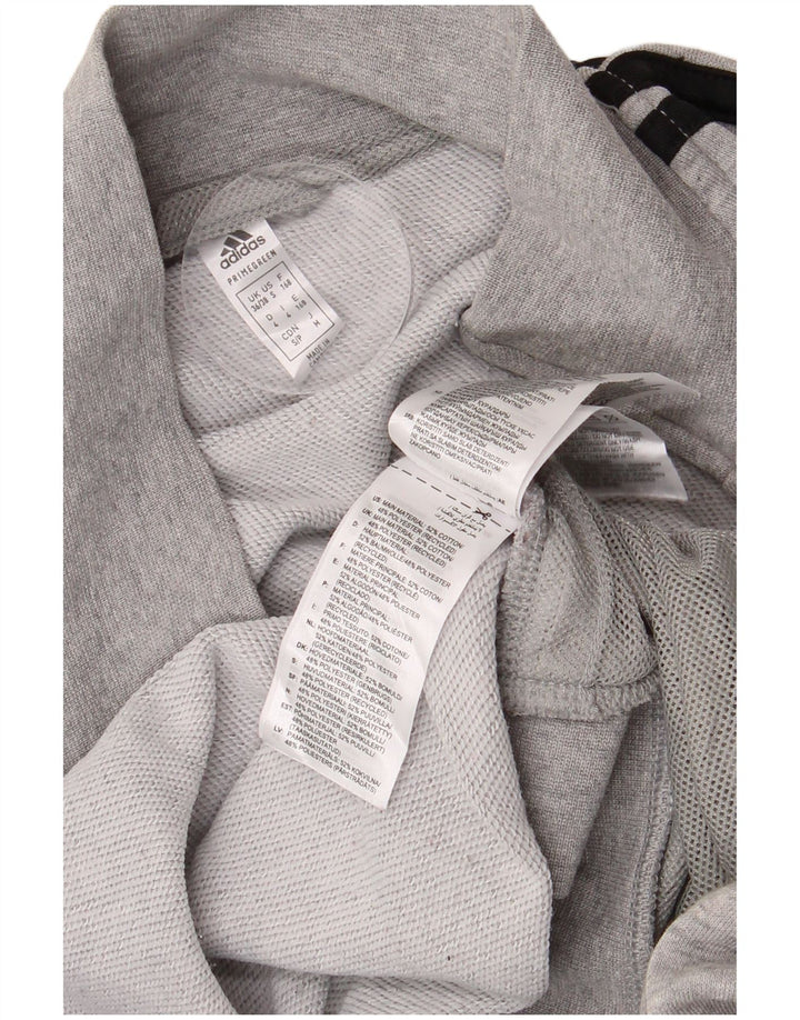 ADIDAS Mens Tracksuit Top Jacket UK 36/38 Pequeno Cinza Flecked Algodão
