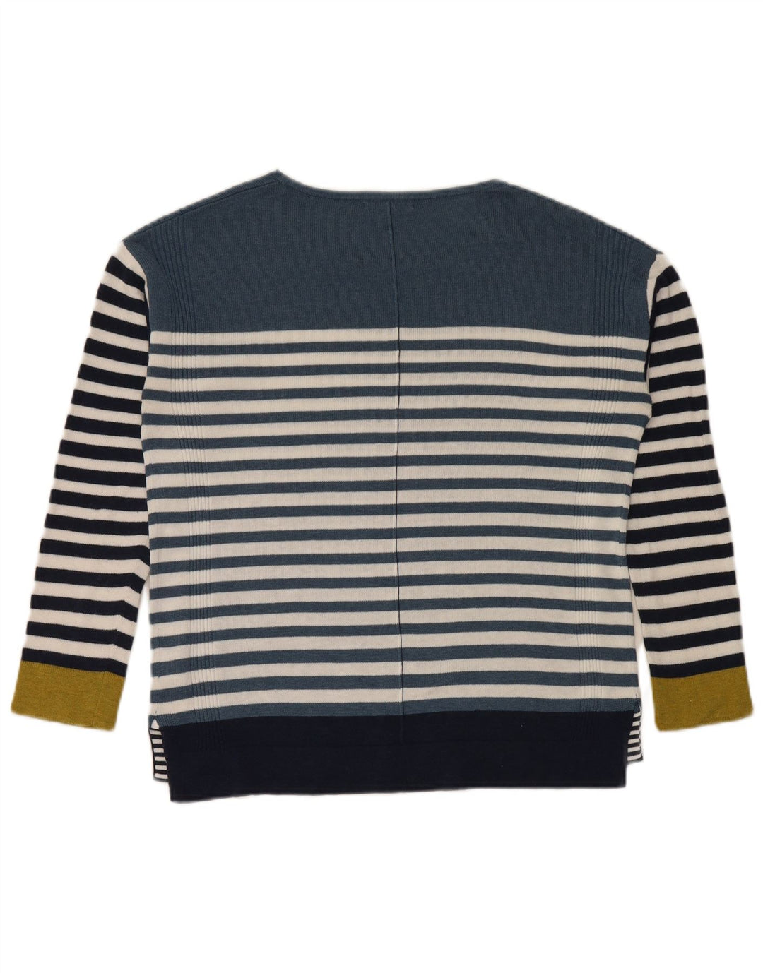 Suéter feminino com gola canoa White Stuff Reino Unido 8 listrado azul pequeno