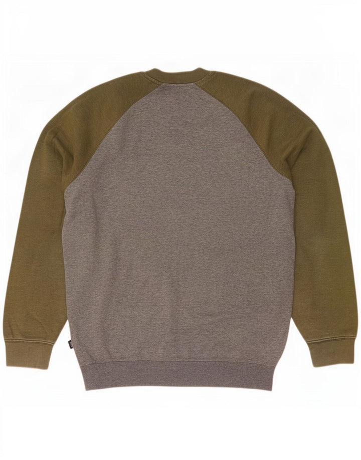 Vans moletom masculino jumper grande cinza colorblock