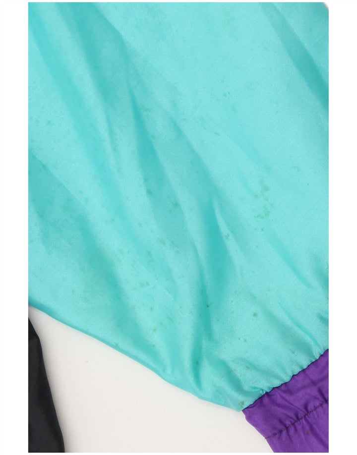 Jaqueta superior de agasalho masculino vintage 2XL Colorblock multicolorido