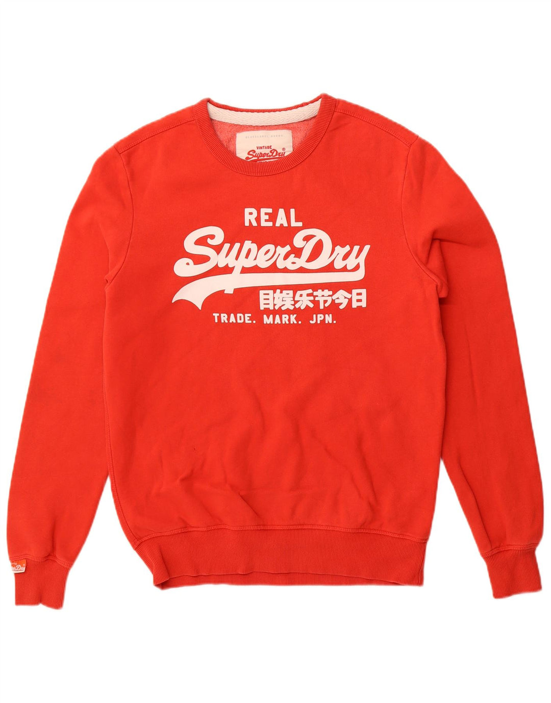 SUPERDRY moletom gráfico masculino jumper grande algodão vermelho