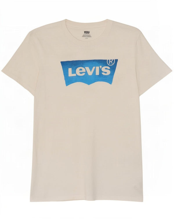 Camiseta gráfica masculina Levi's Top grande de algodão branco