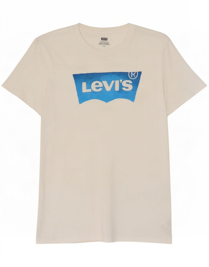 Camiseta gráfica masculina Levi's Top grande de algodão branco