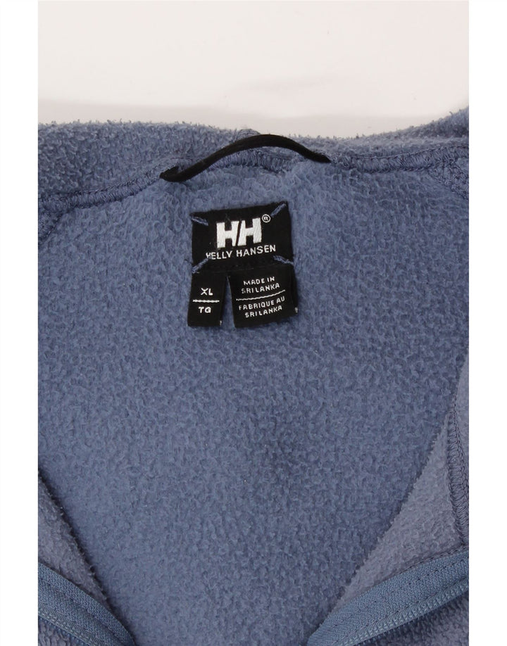 Jaqueta de lã com capuz Helly Hansen para mulher UK 18 XL azul poliéster
