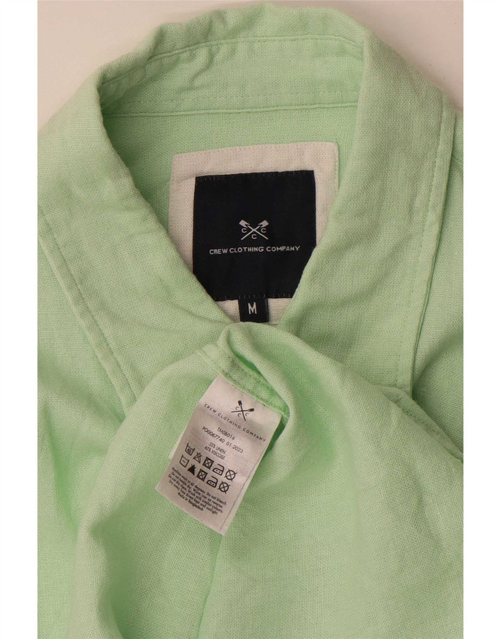 Camisa masculina Crew Clothing linho verde médio